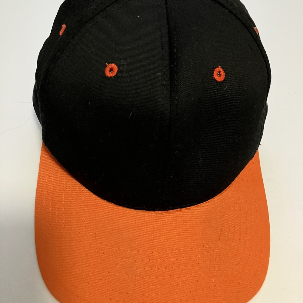 Black & Orange Snapback Baseball Cap